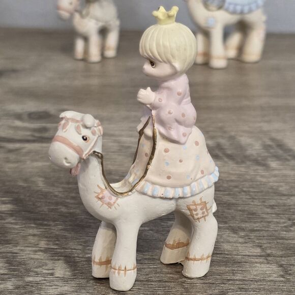 VTG Enesco Precious Moments “They Followed The Star” Miniature Pewter Magi 1990 - Picture 9 of 16